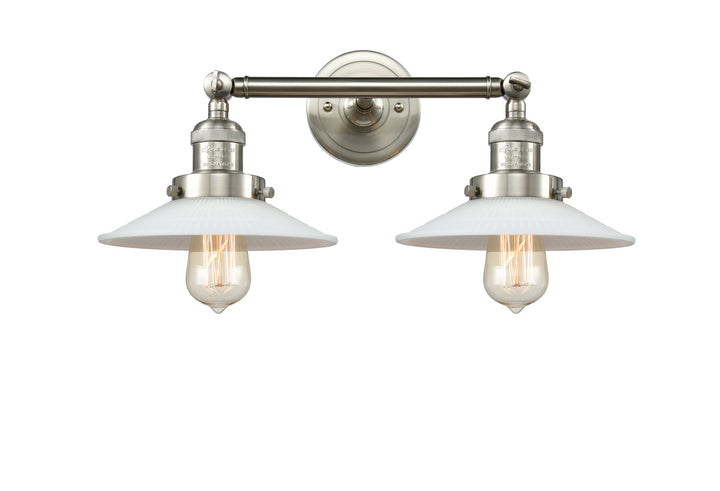 Innovations Franklin Restoration 208L-SN-G1-LED Bath Vanity Light 9 in. wide - Brushed Satin Nickel