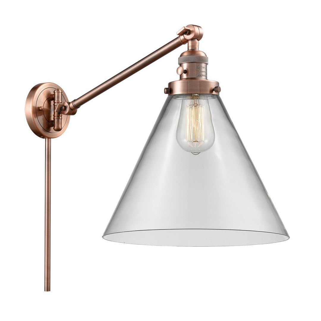 Innovations Franklin Restoration 237-AC-G42-L-LED Wall Light - Antique Copper