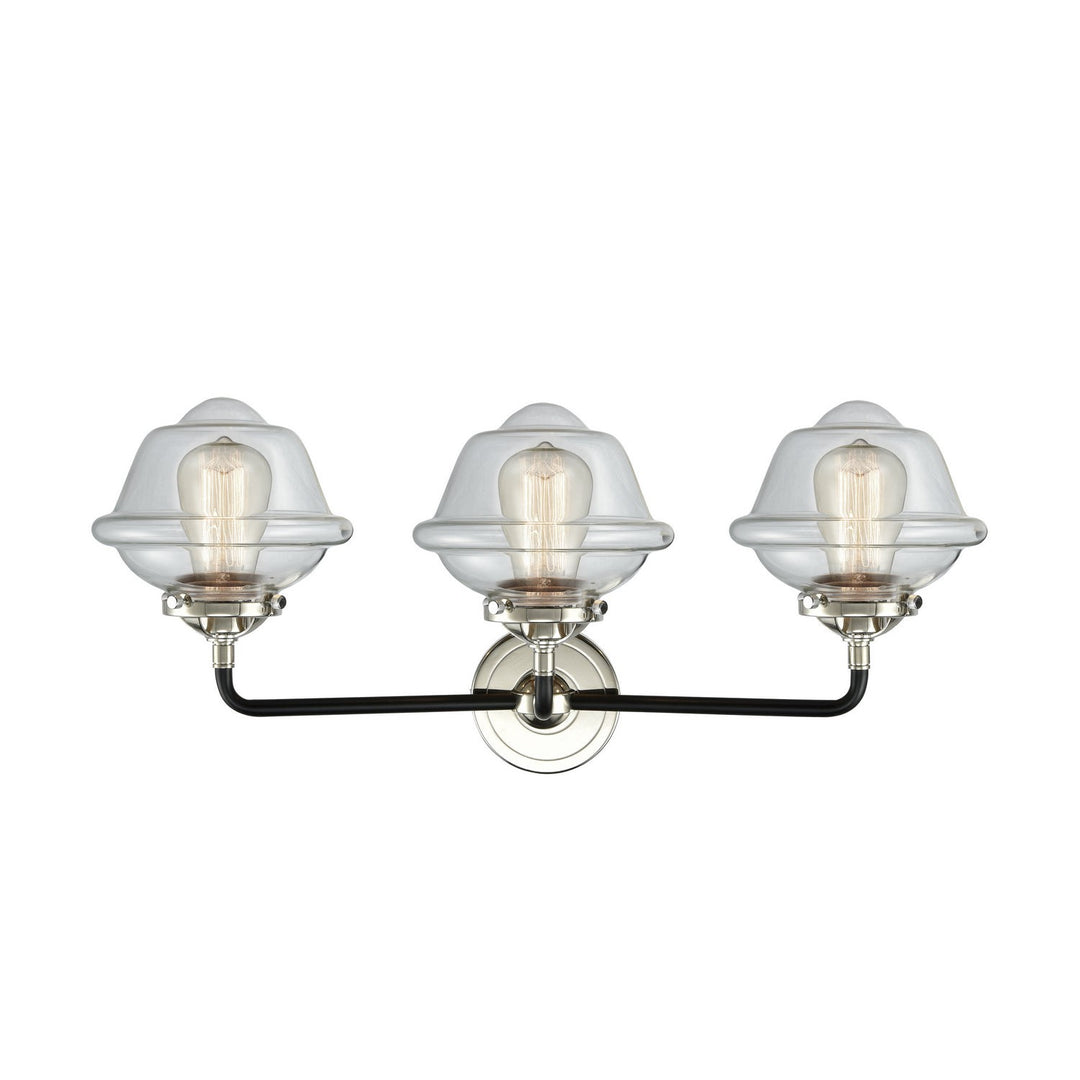 Innovations Nouveau 284-3W-BPN-G532 Bath Vanity Light 26 in. wide - Black Polished Nickel