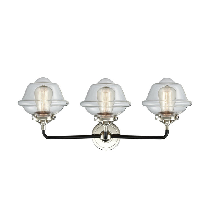Innovations Nouveau 284-3W-BPN-G532 Bath Vanity Light 26 in. wide - Black Polished Nickel