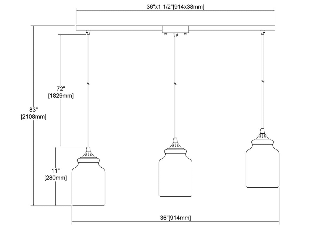 Elk Illuminessence 85257/3L Pendant Light - Oil Rubbed Bronze