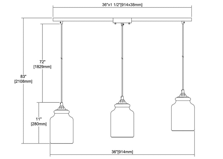 Elk Illuminessence 85257/3L Pendant Light - Oil Rubbed Bronze