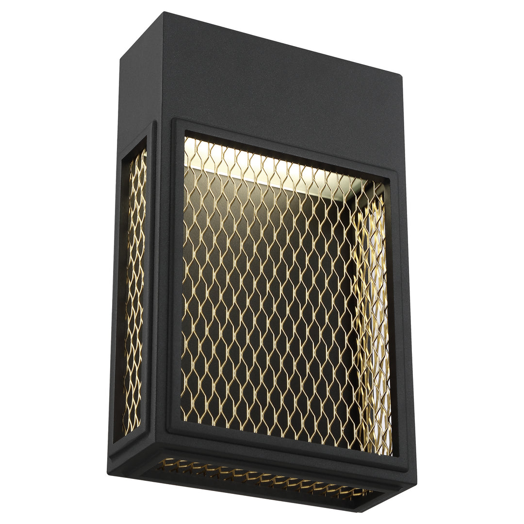 Access Lighting 20063LEDDMG-BL/GLD Modern Metro Outdoor Black And Gold