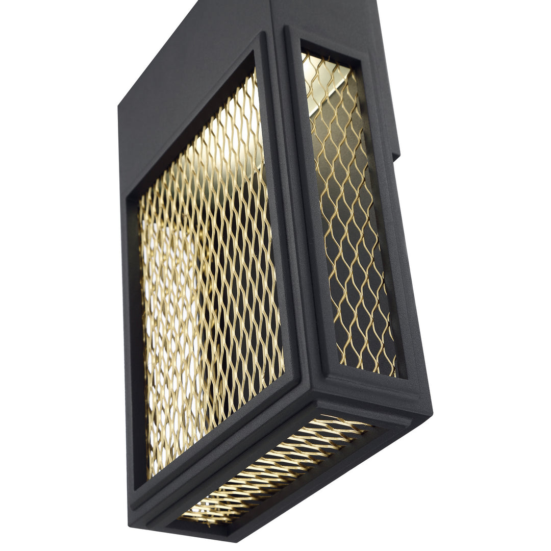 Access Lighting 20063LEDDMG-BL/GLD Modern Metro Outdoor Black And Gold