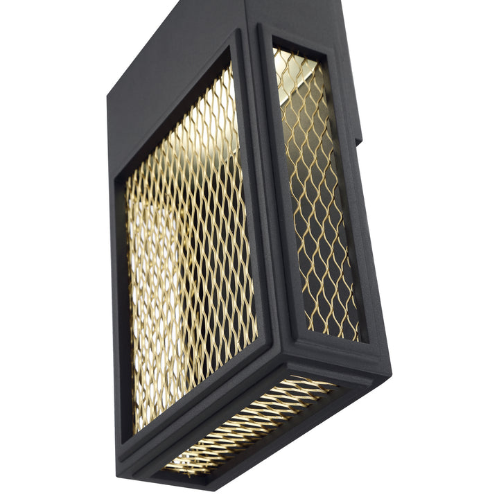 Access Lighting 20063LEDDMG-BL/GLD Modern Metro Outdoor Black And Gold