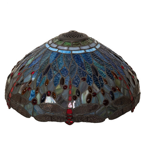 Meyda Tiffany Lighting 118782 Tiffany Hanginghead Dragonfly Shade Lamp Shade Multicolored