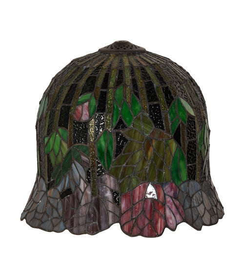 Meyda Tiffany Lighting 140206 Tiffany Flowering Lotus Shade Lamp Shade Bronze / Dark