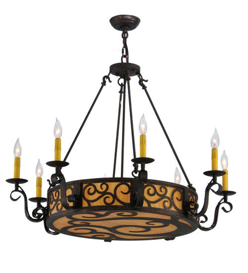 Meyda Tiffany Delano 115165 Chandelier Light - Rust