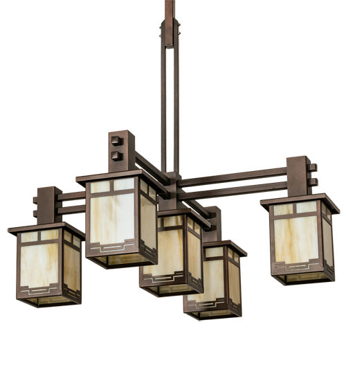 Meyda Tiffany Roylance 217475 Chandelier Light - Mahogany Bronze
