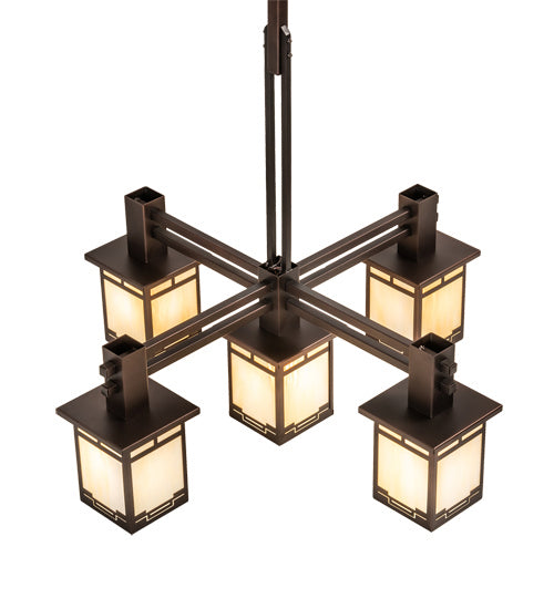 Meyda Tiffany Roylance 217475 Chandelier Light - Mahogany Bronze