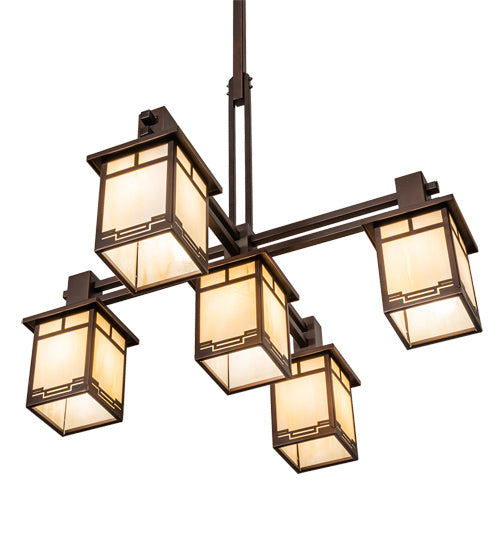Meyda Tiffany Roylance 217475 Chandelier Light - Mahogany Bronze