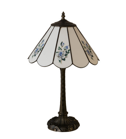 Meyda Tiffany Lighting 218823 Roses One Light Table Lamp Lamp Bronze / Dark