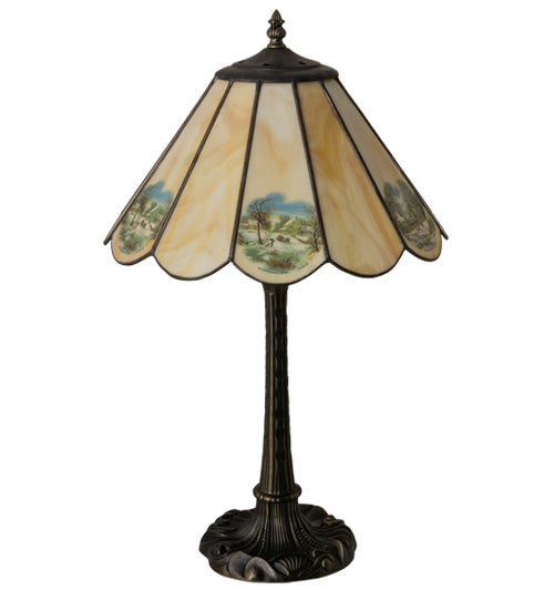 Meyda Tiffany Lighting 218838 Americana One Light Table Lamp Lamp Brass - Antique