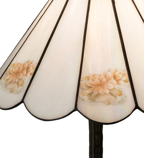 Meyda Tiffany Lighting 218840 Roses One Light Table Lamp Lamp Bronze / Dark