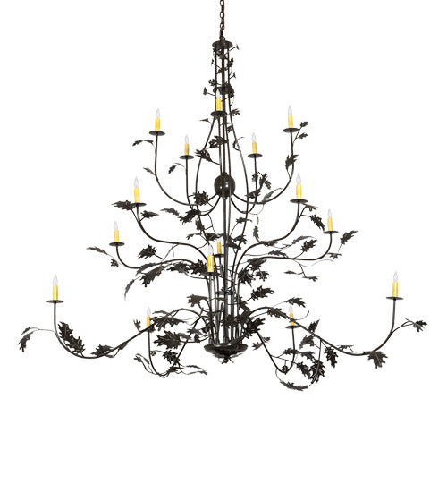 Meyda Tiffany Oak Leaf 218561 Chandelier Light - Timeless Bronze