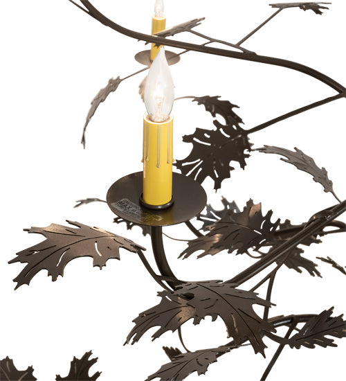 Meyda Tiffany Oak Leaf 218561 Chandelier Light - Timeless Bronze