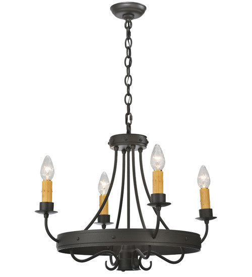 2nd Avenue Franciscan 834-4 Chandelier Light - Wrought Iron