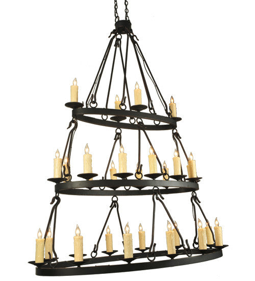 2nd Avenue Kenosha 200003-7 Chandelier Light - Solar Black With Copper Highlights