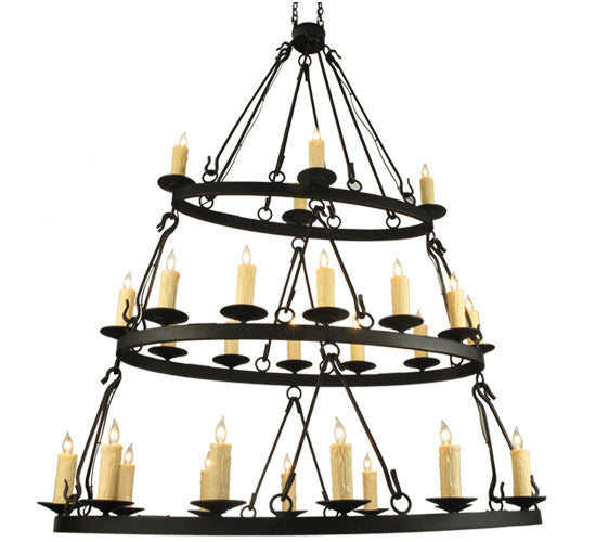 2nd Avenue Kenosha 200003-7 Chandelier Light - Solar Black With Copper Highlights