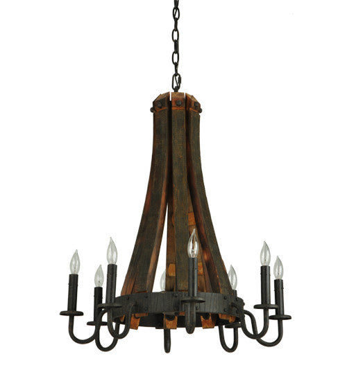 2nd Avenue Barrel Stave 202042-4 Chandelier Light - Coffee Bean