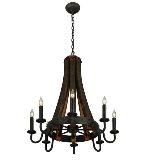 2nd Avenue Barrel Stave 202042-4 Chandelier Light - Coffee Bean