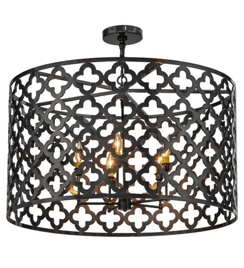 2nd Avenue Clover 202247-7 Pendant Light - Black Chrome