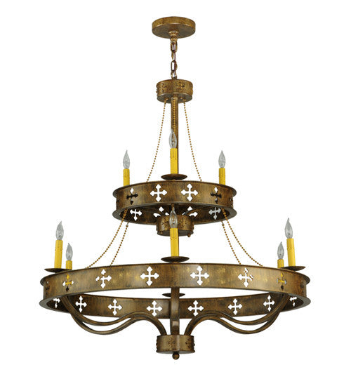 2nd Avenue Byzantine 202258-11 Chandelier Light - Brushed Gold