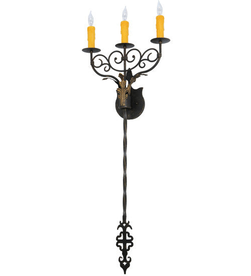 2nd Avenue Merano 04.1340.15.40H Wall Sconce Light - Chestnut W/ Gold Accents