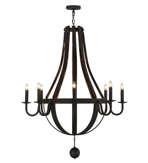 2nd Avenue Barrel Stave 15855-2 Chandelier Light - Coffee Bean