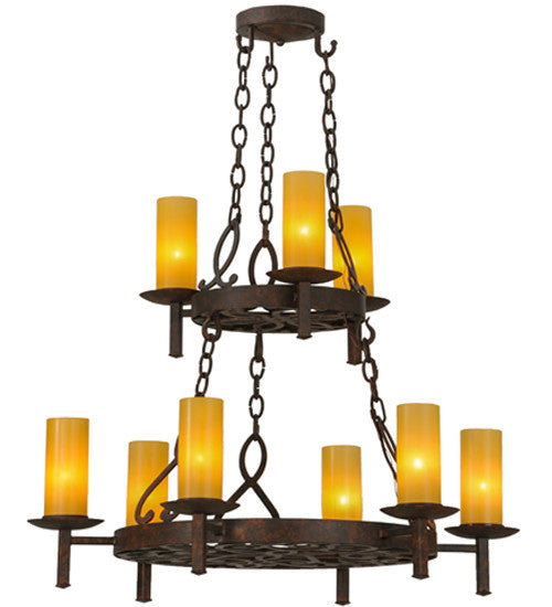 2nd Avenue Newcastle 200010-11.GL Chandelier Light - Rusty Nail Textured