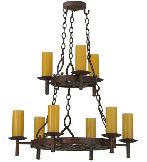 2nd Avenue Newcastle 200010-11.GL Chandelier Light - Rusty Nail Textured