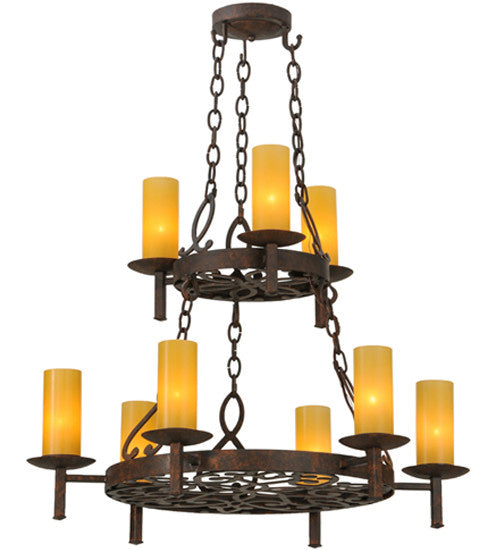 2nd Avenue Newcastle 200010-11.GL Chandelier Light - Rusty Nail Textured