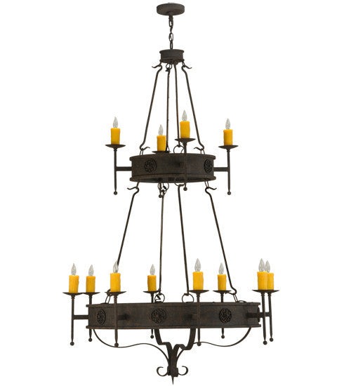 2nd Avenue Lorenzo 6040-10 Chandelier Light - Distressed Chestnut