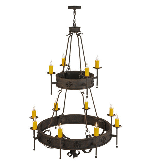 2nd Avenue Lorenzo 6040-10 Chandelier Light - Distressed Chestnut