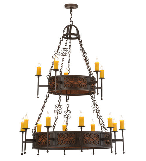 2nd Avenue Toscano 219486-2 Chandelier Light - Cafe Noir Natural Rust