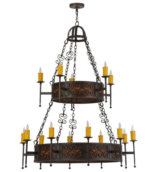 2nd Avenue Toscano 219486-2 Chandelier Light - Cafe Noir Natural Rust