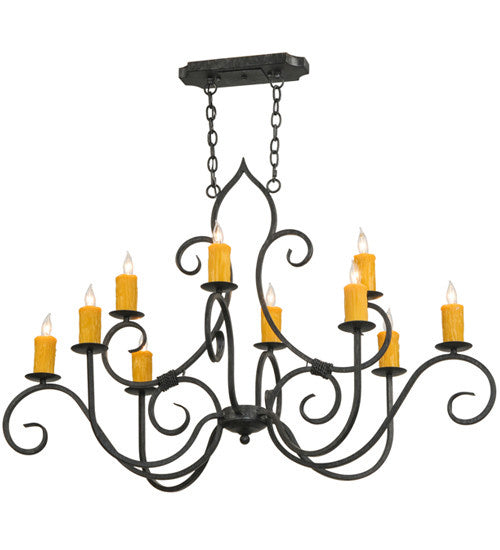 2nd Avenue Clifton 01.0731.48.OVAL.AIG Chandelier Light - Antique Iron Gate