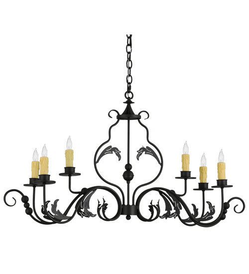 2nd Avenue Augusta 61664-11 Chandelier Light - Wrought Iron