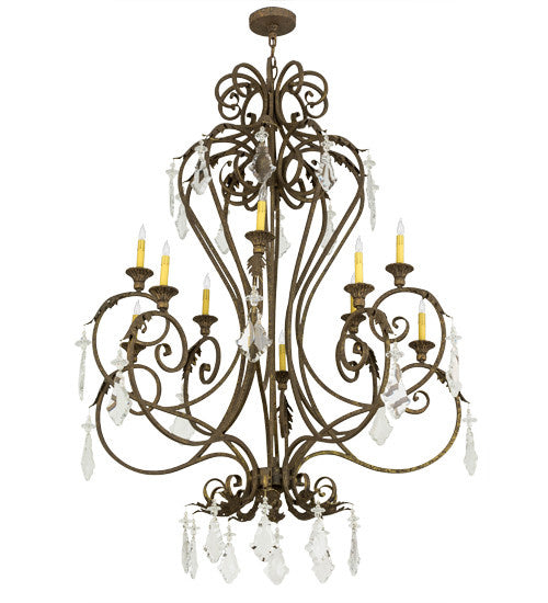 2nd Avenue Josephine 87835.48.2TR.X.130T Chandelier Light - Pompeii Gold