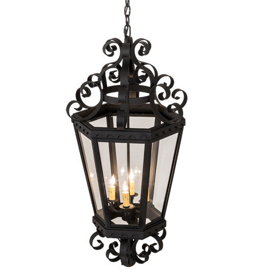 2nd Avenue Cadenza 871464.16.SCROLL.3BLK Pendant Light - Black Textured