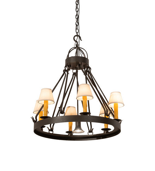 2nd Avenue Lakeshore 01.0750-28.6LT+DL.3WI Chandelier Light - Wrought Iron