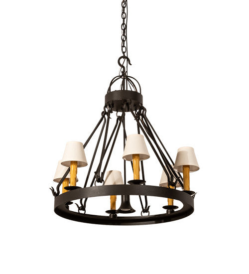 2nd Avenue Lakeshore 01.0750-28.6LT+DL.3WI Chandelier Light - Wrought Iron