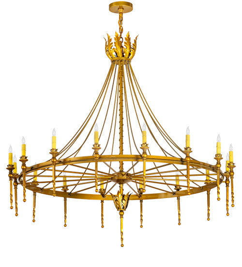 2nd Avenue Amaury 01.0842.56.3GLDN Chandelier Light - Transparent Gold Over Nickel