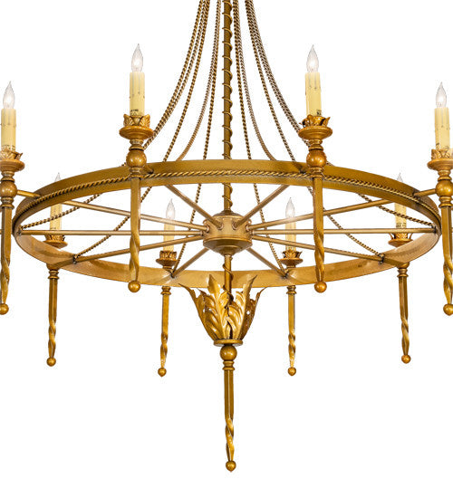 2nd Avenue Amaury 01.0842.36.3GLDN Chandelier Light - Transparent Gold Over Nickel