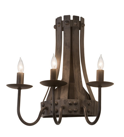 2nd Avenue Barrel Stave 5020-217 Wall Sconce Light - Costello Black