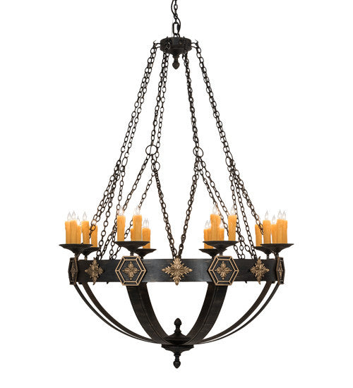 2nd Avenue Neapolis 762-1500 Chandelier Light - Flemish With Highlights