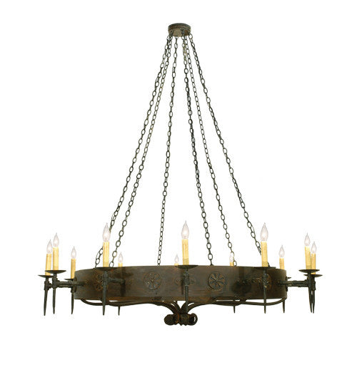 2nd Avenue Loxley 1-0285169155A-3WKBL Chandelier Light - Wrinkle Black