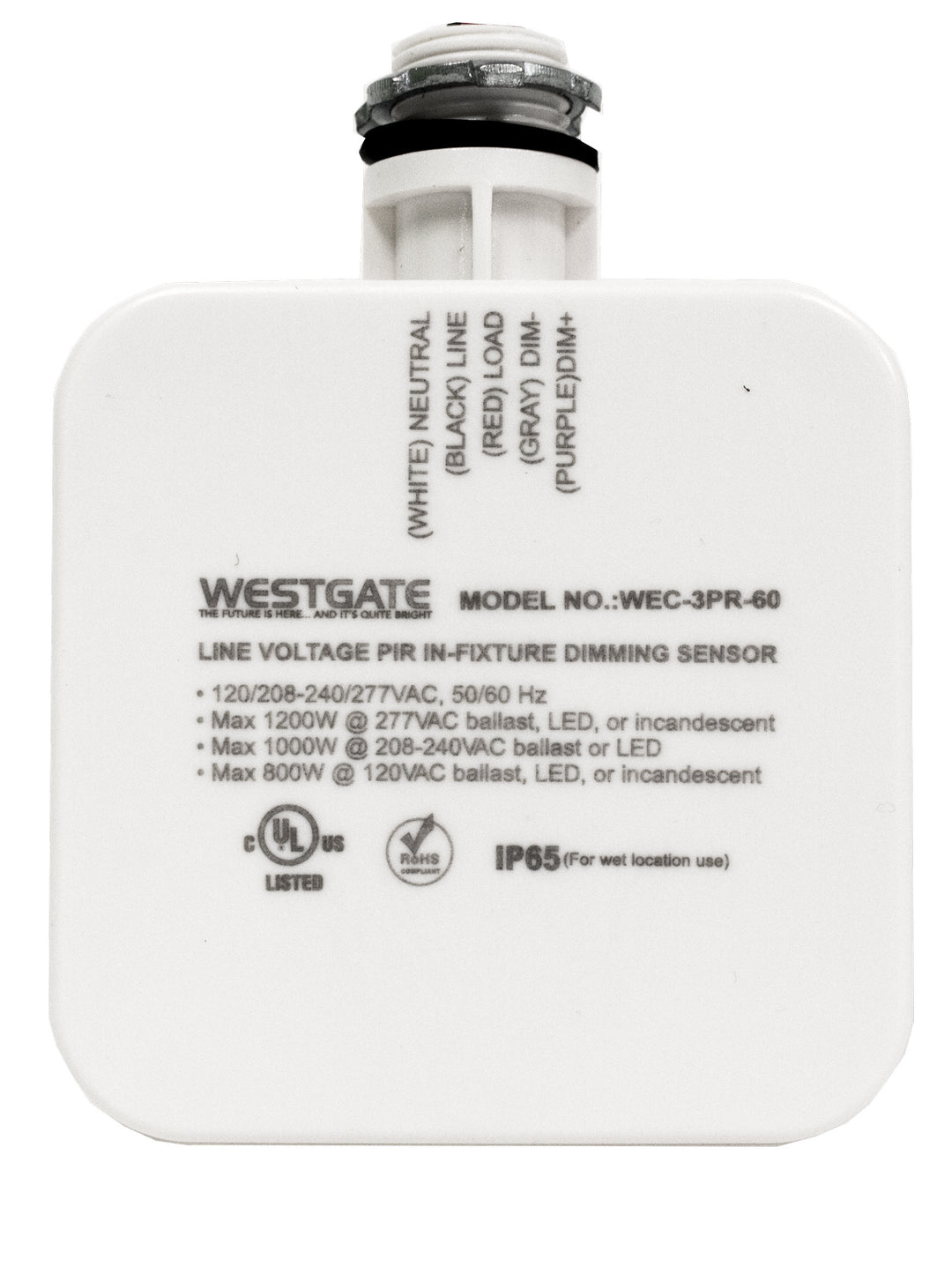 Westgate Lighting WEC-3PR-60  Sensor Dip & Rc Decor White