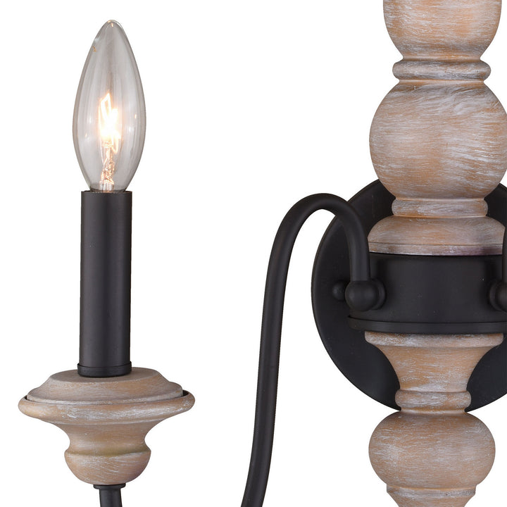 Vaxcel Georgetown W0335 Wall Light - Vintage Ash and Oil Burnished Bronze