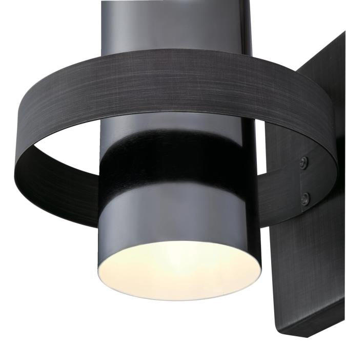 Westinghouse Exton 6369100 Wall Sconce Light - Distressed Aluminum And Gun Metal